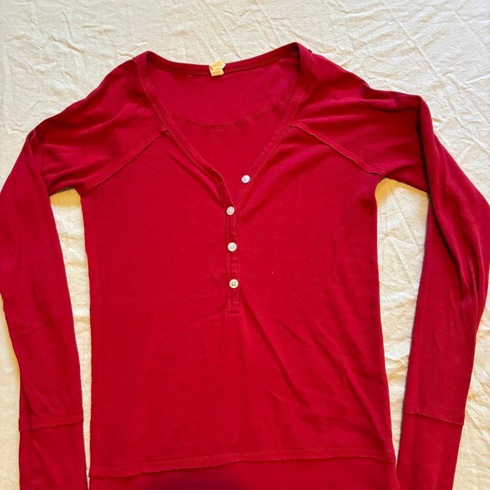 Old Navy Red Henley